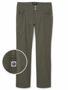 Marmot Women's Hiking Pants Size 8 Olive Green Nylon Stretch Outdoor Trail